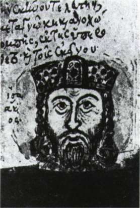 Ισαάκιος Α ' Κομνηνός. Αυτοκράτορας του Βυζαντίου. Μικρογραφία από χειρόγραφο (Μοδένα. Βιβλιοθήκη Estense).